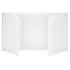 Grand Royale Bars 6' White Portable Folding Bar with HPL Reversible Front, Top & Shelf BAR-FOLD-72KIT-WHT-AX-T