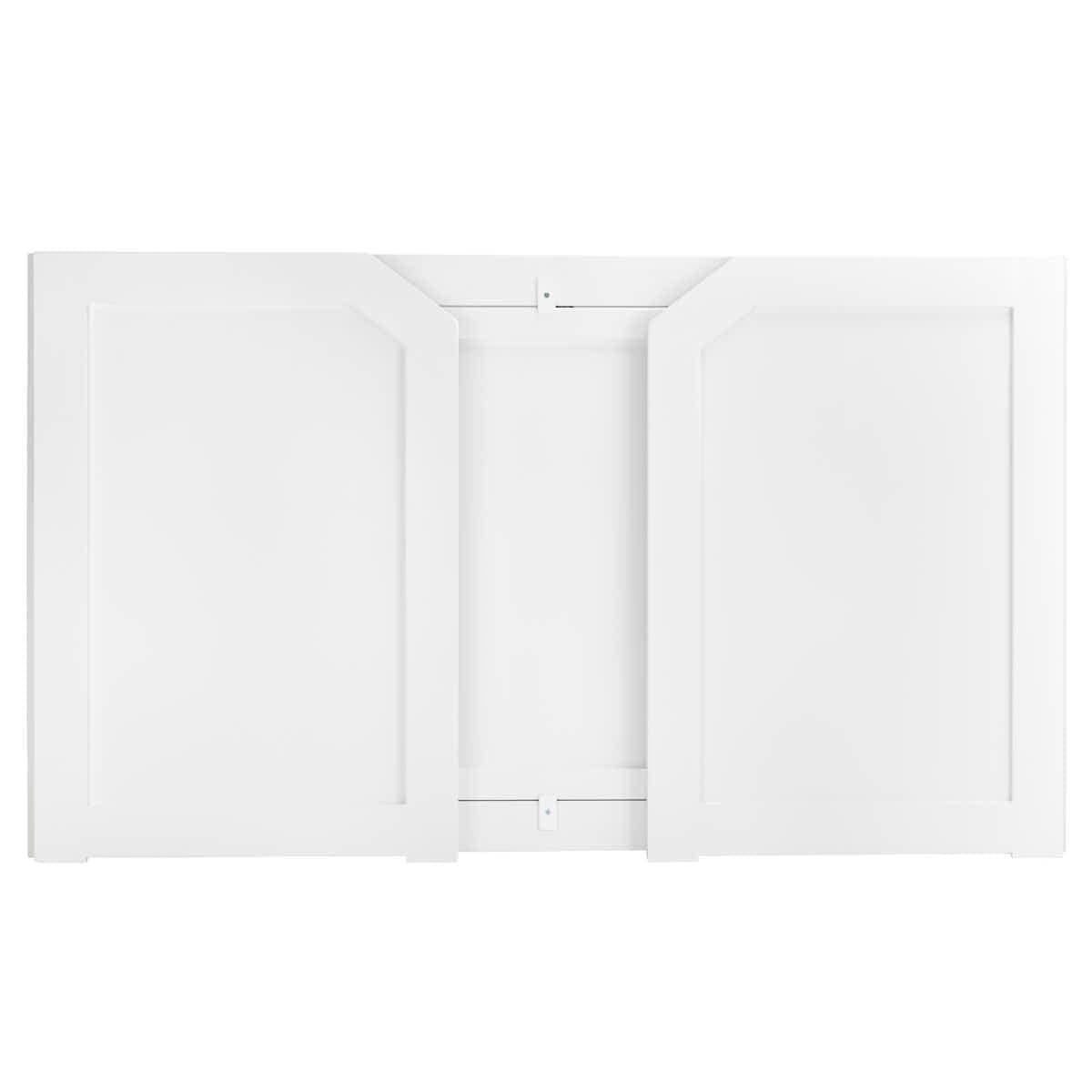 Chivari Scratch and Dent 6' White Portable Folding Bar with HPL Reversible Front, Top & Shelf BAR-FOLD-72KIT-WHT-AX-SD