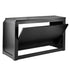 50' Black Portable Folding Bar - 11 Piece Set Single Panel Front with Flush Top - Long Island