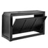 Chivari 6' Black Portable Folding Bar with HPL Reversible Front, Flush Top & Shelf BAR-FOLD-72KITFL-BLK-AX-T