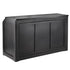 Chivari 6' Black Portable Folding Bar with HPL Reversible Front, Flush Top & Shelf BAR-FOLD-72KITFL-BLK-AX-T