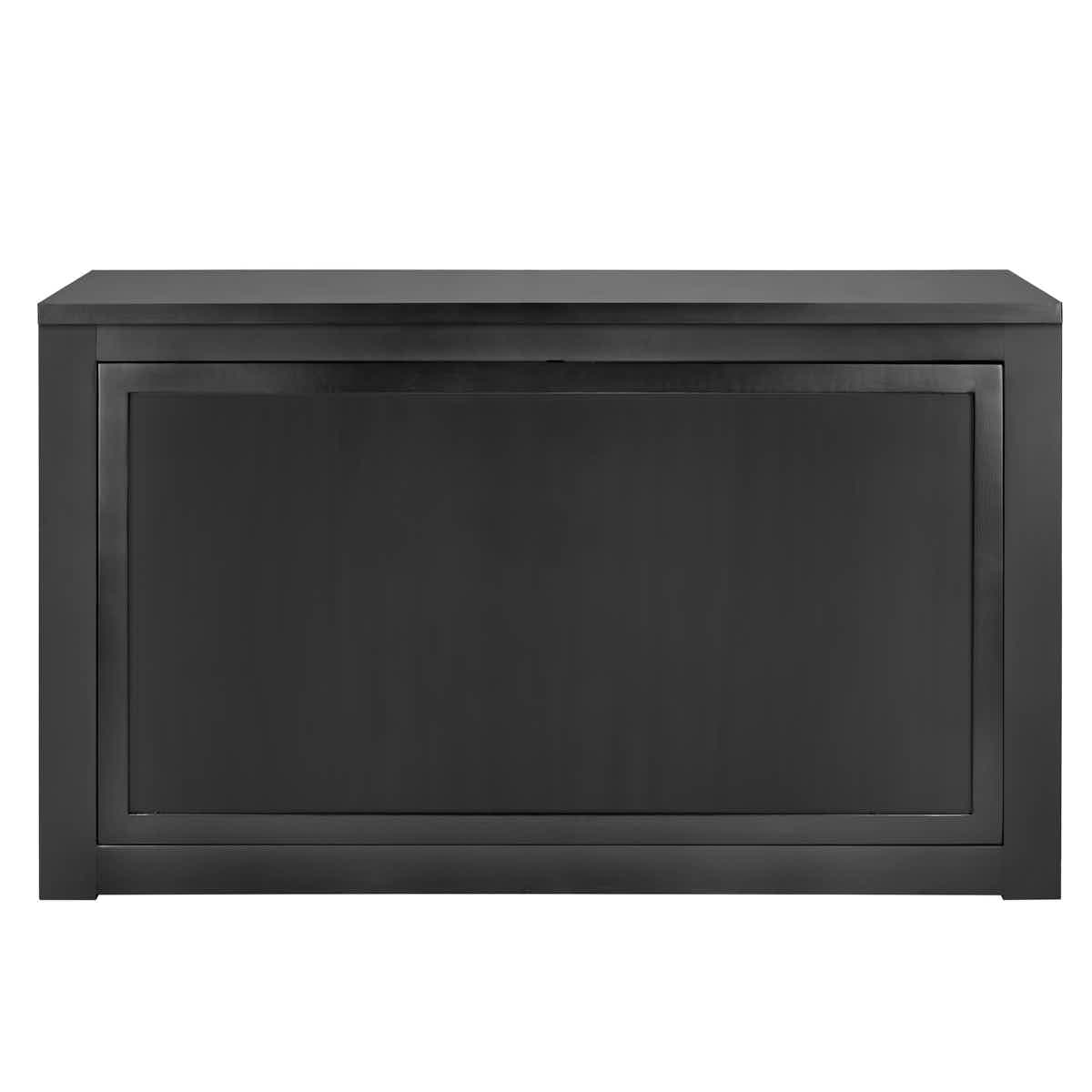 Chivari 6' Black Portable Folding Bar with HPL Reversible Front, Flush Top & Shelf BAR-FOLD-72KITFL-BLK-AX-T