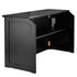 Chivari 6' Black Portable Folding Bar with HPL Reversible Front, Flush Top & Shelf BAR-FOLD-72KITFL-BLK-AX-T
