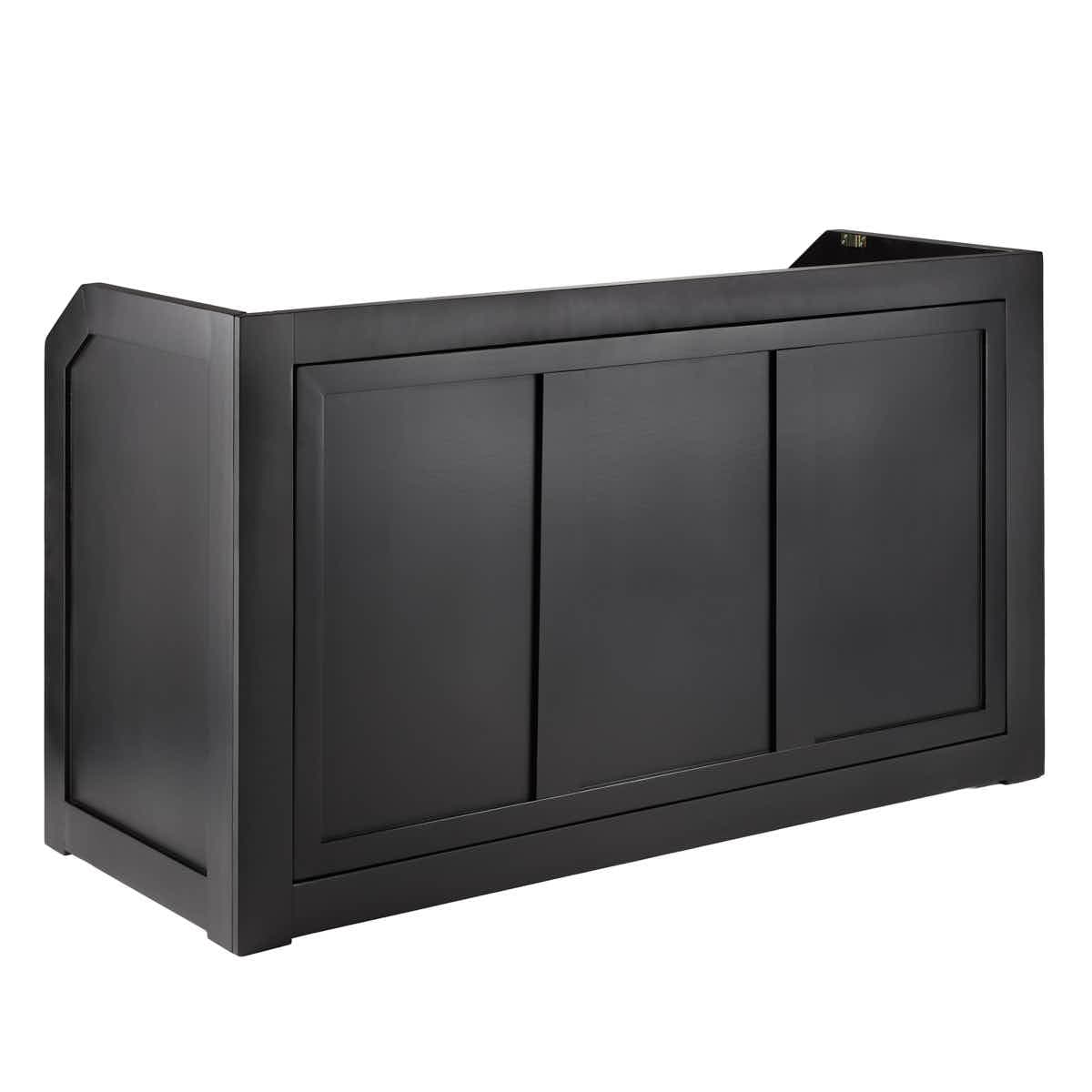 Chivari 6' Black Portable Folding Bar with HPL Reversible Front, Flush Top & Shelf BAR-FOLD-72KITFL-BLK-AX-T