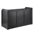 Chivari 6' Black Portable Folding Bar with HPL Reversible Front, Flush Top & Shelf BAR-FOLD-72KITFL-BLK-AX-T