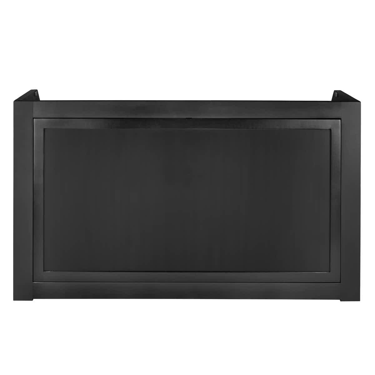 Chivari 6' Black Portable Folding Bar with HPL Reversible Front, Flush Top & Shelf BAR-FOLD-72KITFL-BLK-AX-T