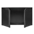 Chivari 6' Black Portable Folding Bar with HPL Reversible Front, Flush Top & Shelf BAR-FOLD-72KITFL-BLK-AX-T