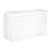 Chivari 6' White Portable Folding Bar with HPL Reversible Front, Flush Top & Shelf BAR-FOLD-72KITFL-WHT-AX-T