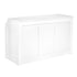 24' White Portable Folding Bar - 5 Piece Set Single Panel Front with Flush Top - Mimosa