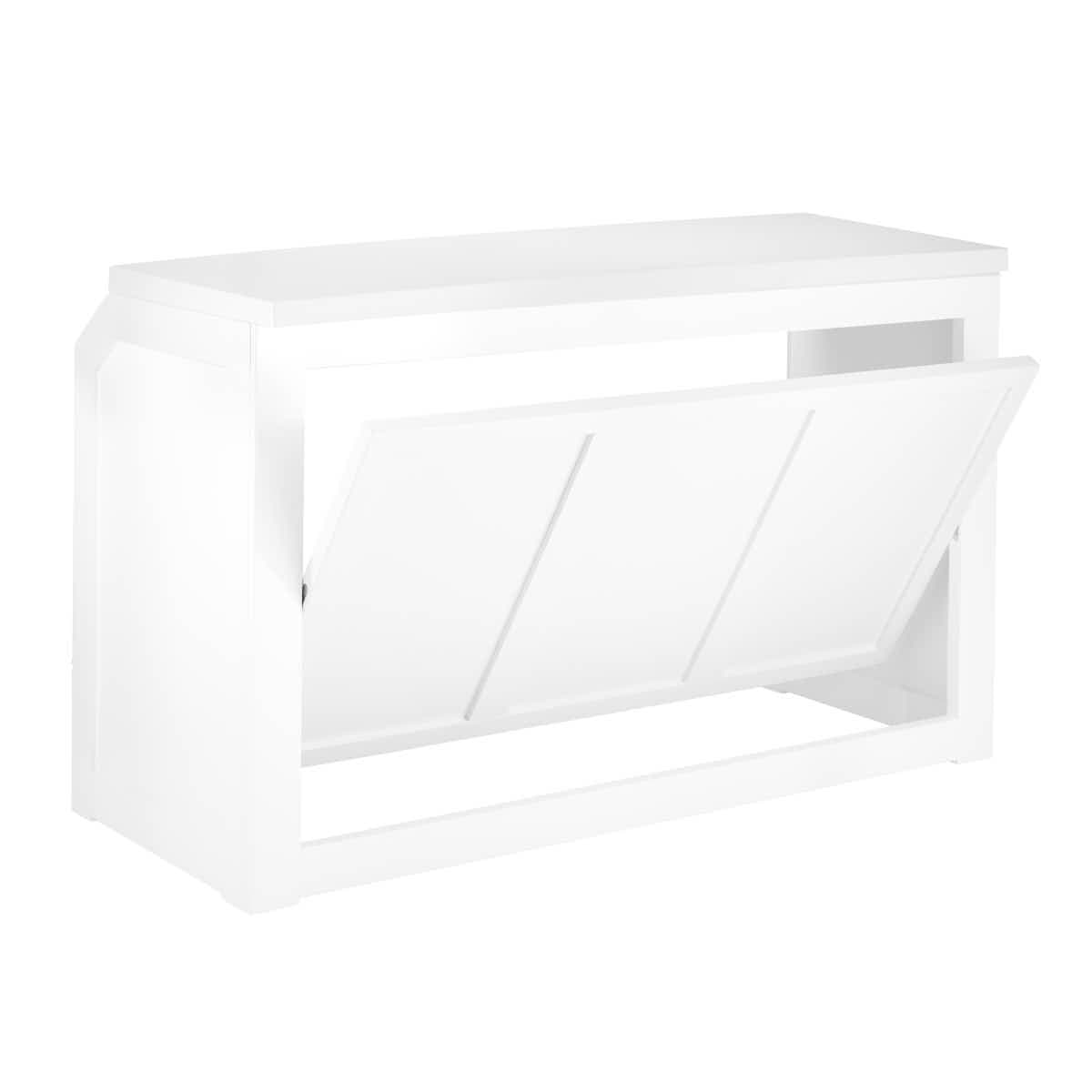 Chivari 22' White Portable Folding Bar - 5 Piece Set Reversible Panel Front with Flush Top - Spritz BAR-CFG-WHT-E1FL-KT