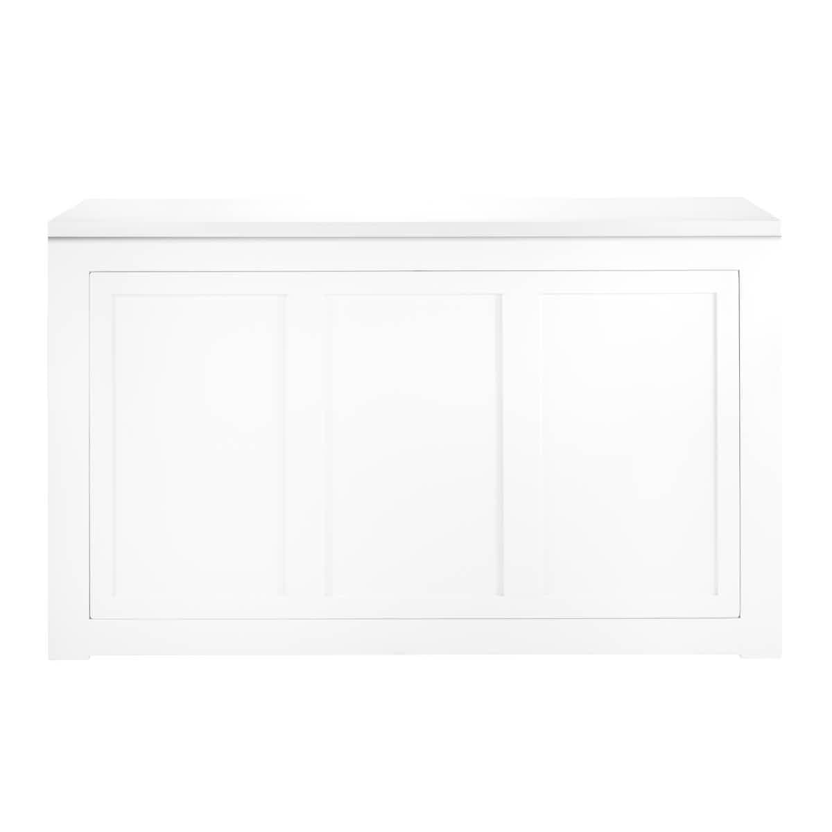 Chivari 22' White Portable Folding Bar - 5 Piece Set Reversible Panel Front with Flush Top - Spritz BAR-CFG-WHT-E1FL-KT