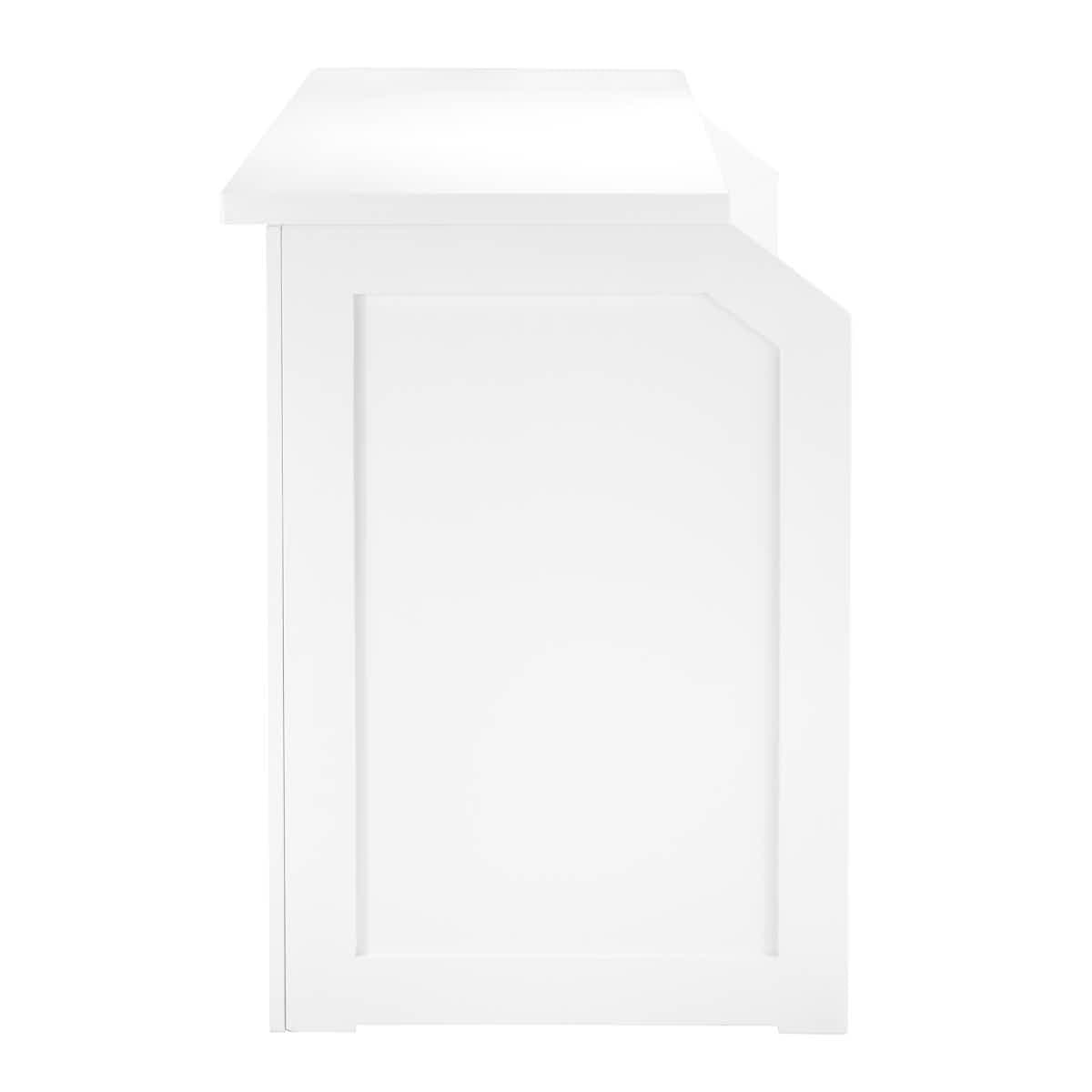 Chivari 22' White Portable Folding Bar - 5 Piece Set Reversible Panel Front with Flush Top - Spritz BAR-CFG-WHT-E1FL-KT