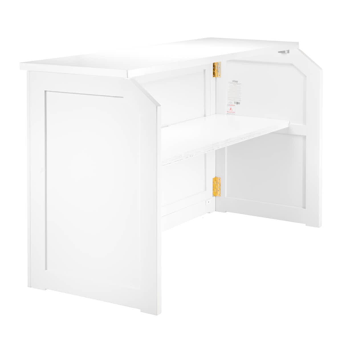 Chivari 22' White Portable Folding Bar - 5 Piece Set Reversible Panel Front with Flush Top - Spritz BAR-CFG-WHT-E1FL-KT