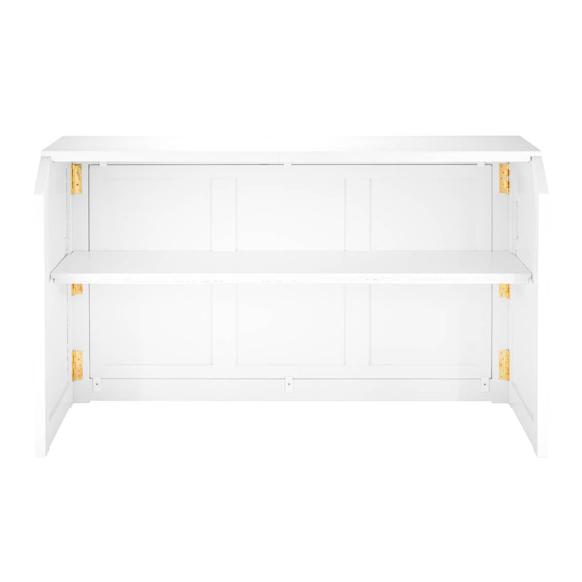 Chivari 22' White Portable Folding Bar - 5 Piece Set Reversible Panel Front with Flush Top - Spritz BAR-CFG-WHT-E1FL-KT