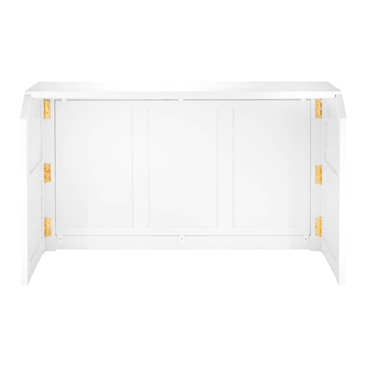 Chivari 6' White Portable Folding Bar with HPL Reversible Front, Flush Top & Shelf BAR-FOLD-72KITFL-WHT-AX-T