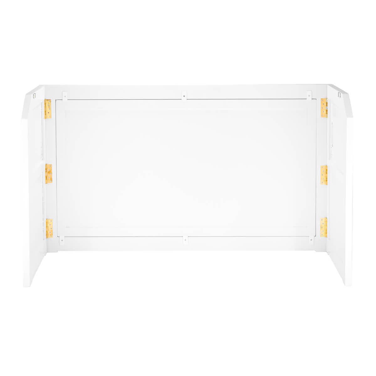 Chivari 6' White Portable Folding Bar with HPL Reversible Front, Flush Top & Shelf BAR-FOLD-72KITFL-WHT-AX-T