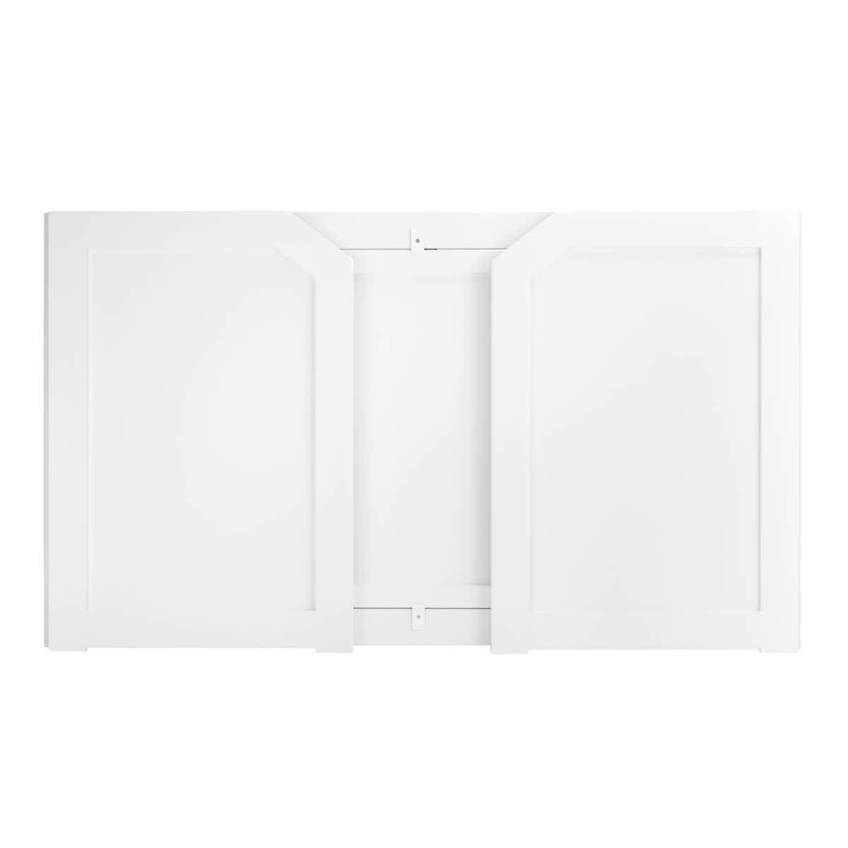 Chivari 6' White Portable Folding Bar with HPL Reversible Front, Flush Top & Shelf BAR-FOLD-72KITFL-WHT-AX-T