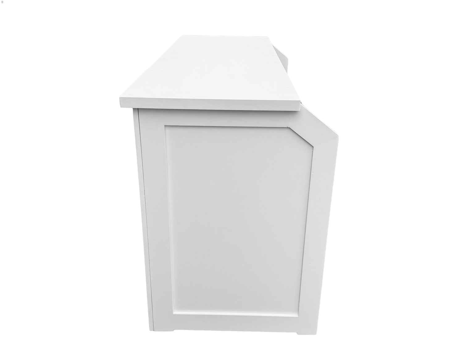 Grand Royale Bars 6' White Portable Folding Bar with HPL Reversible Front, Top & Shelf BAR-FOLD-72KIT-WHT-AX-T
