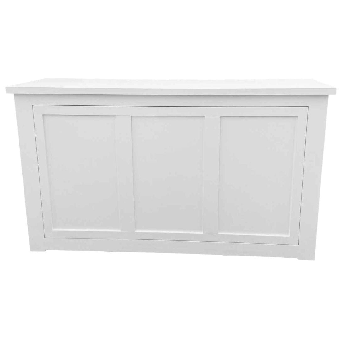Chivari 22' White Portable Folding Bar - 5 Piece Set Reversible Panel Front - Spritz BAR-CFG-WHT-E1-KT