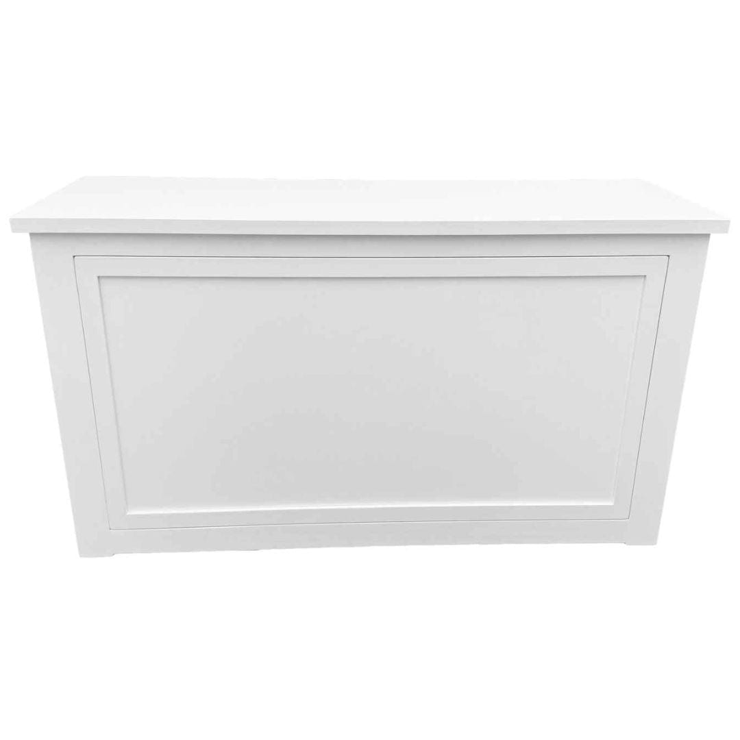 Chivari 24' White Portable Folding Bar - 5 Piece Set Single Panel Front - Mimosa BAR-CFG-WHT-F3-KT