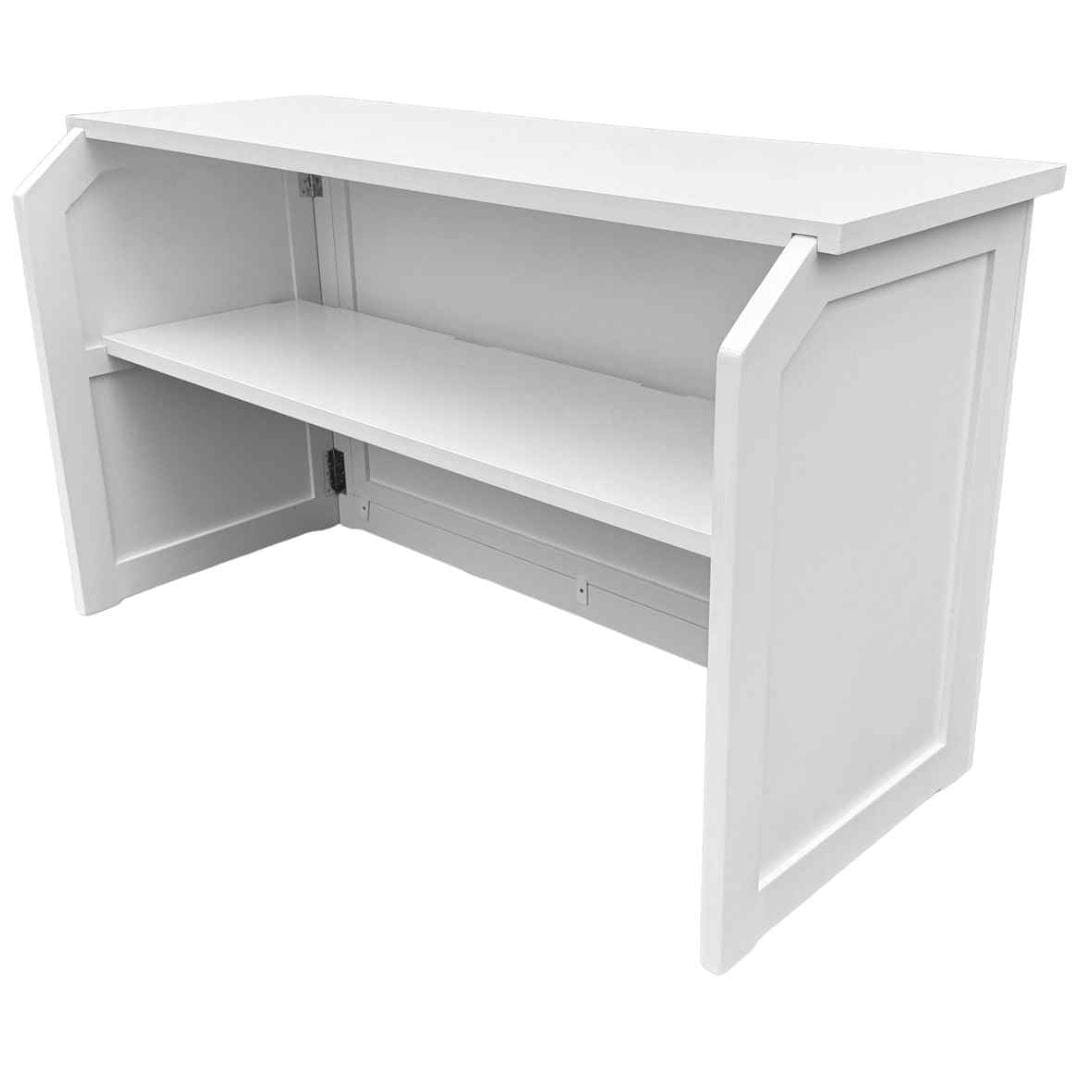Chivari 22' White Portable Folding Bar - 5 Piece Set Reversible Panel Front - Spritz BAR-CFG-WHT-E1-KT