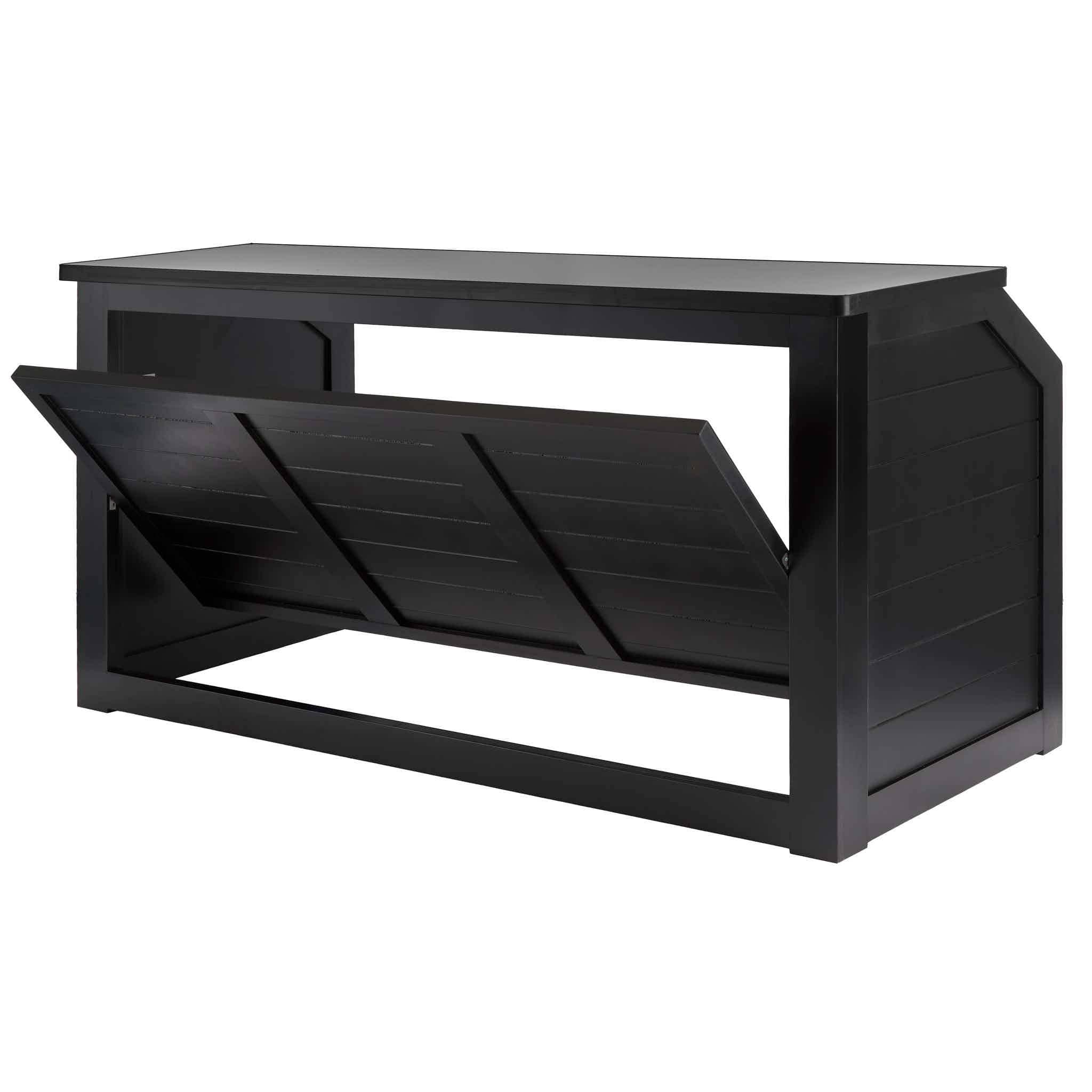 Chivari 7' Black Portable Folding Bar with Reversible Front BAR-FOLD-84KTR-BLK-AX-T