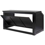 7' Black Portable Folding Bar with Reversible Front