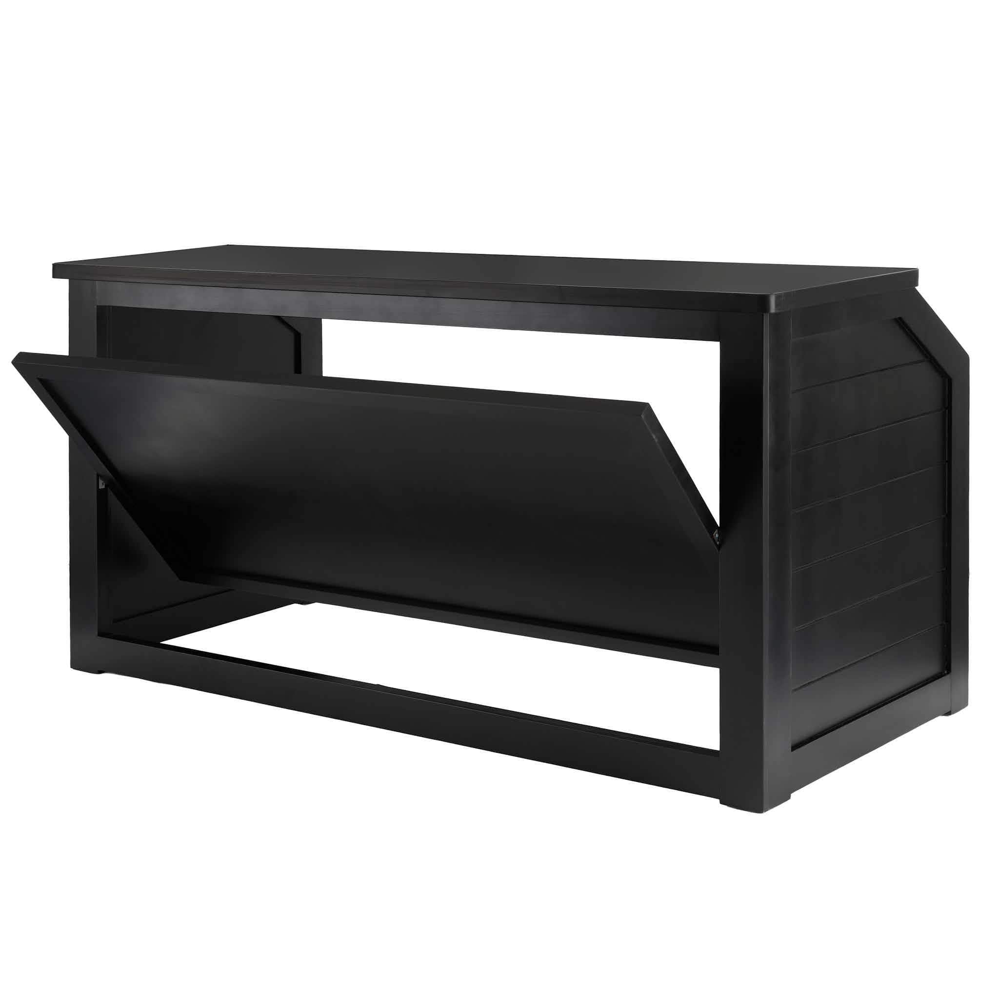 Chivari 7' Black Portable Folding Bar with Reversible Front BAR-FOLD-84KTR-BLK-AX-T