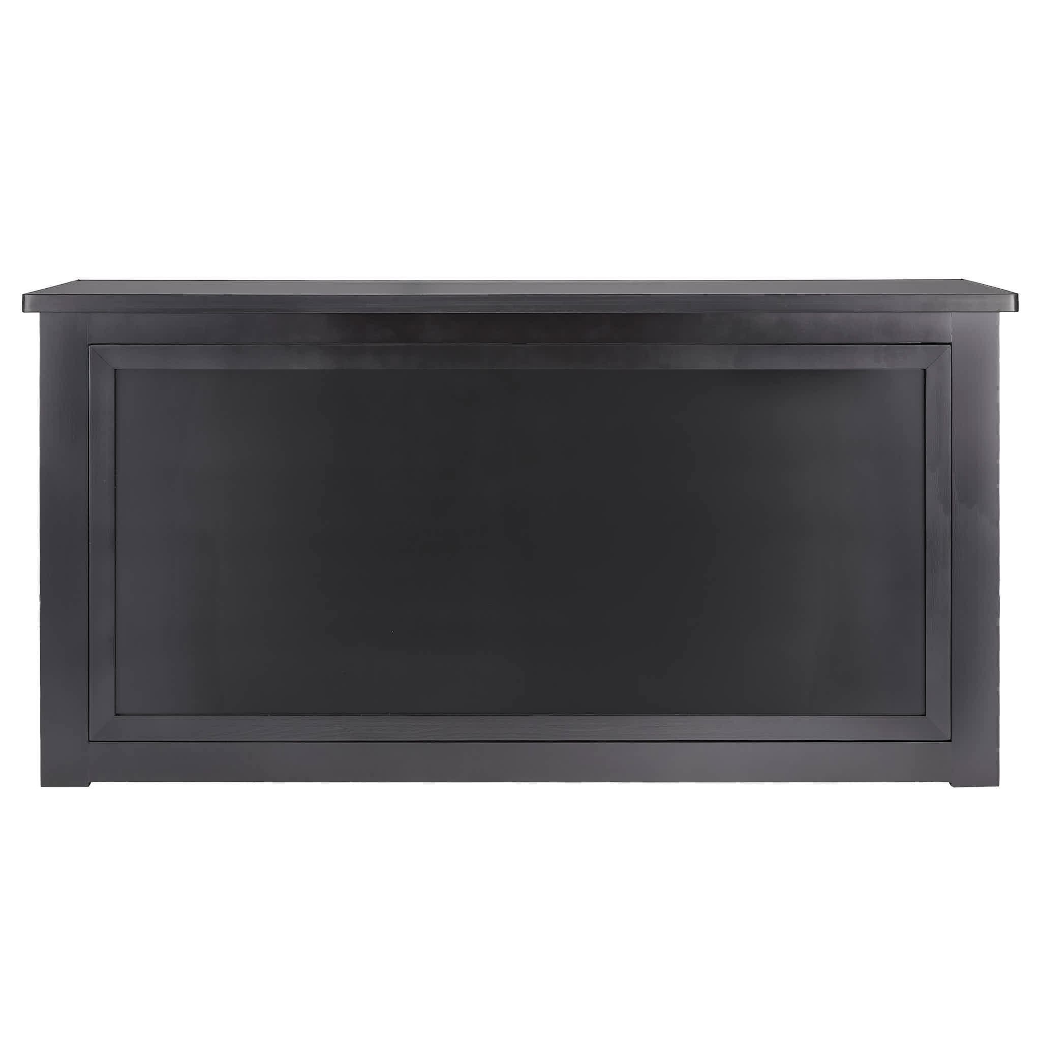 Chivari 7' Black Portable Folding Bar with Reversible Front BAR-FOLD-84KTR-BLK-AX-T