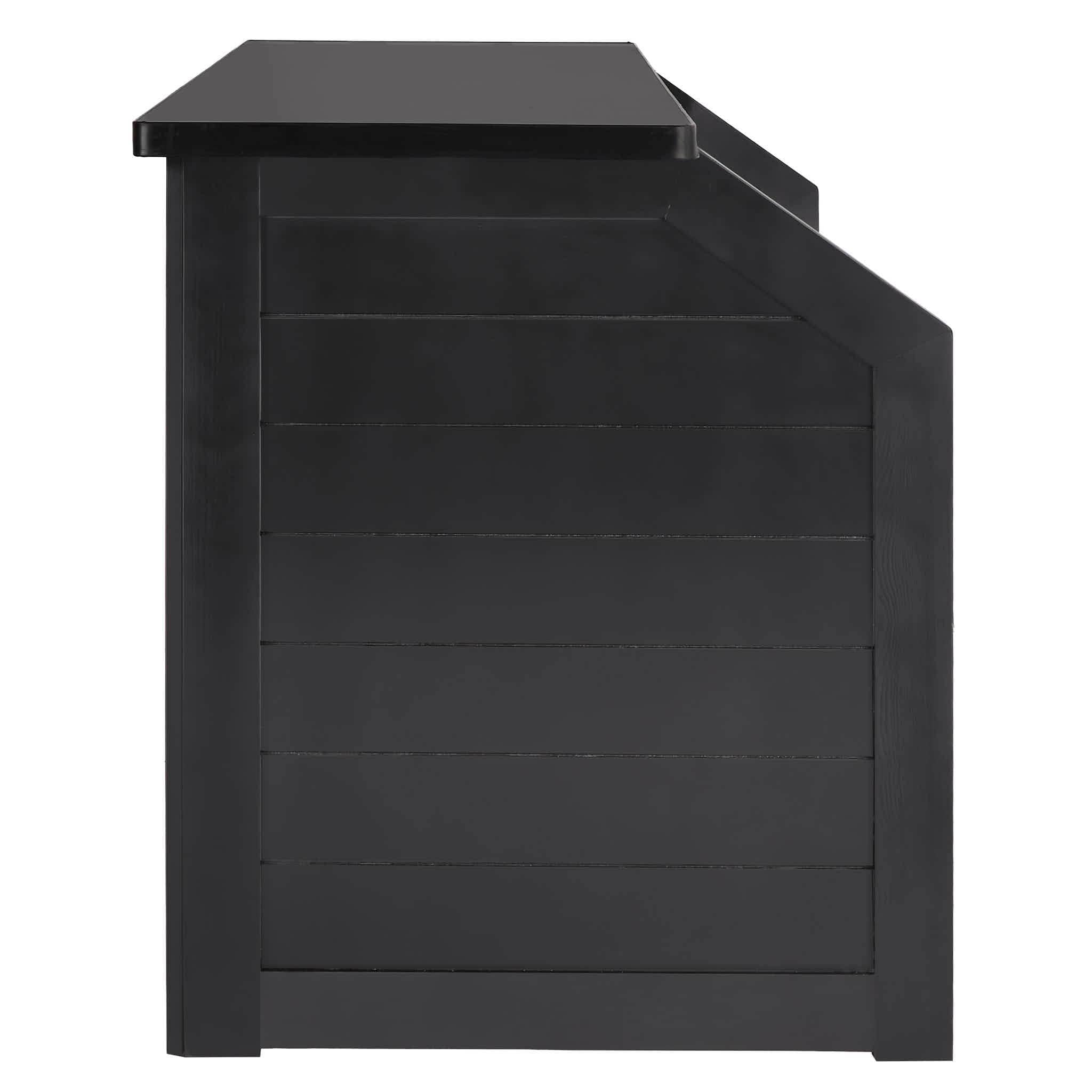 Chivari 7' Black Portable Folding Bar with Reversible Front BAR-FOLD-84KTR-BLK-AX-T