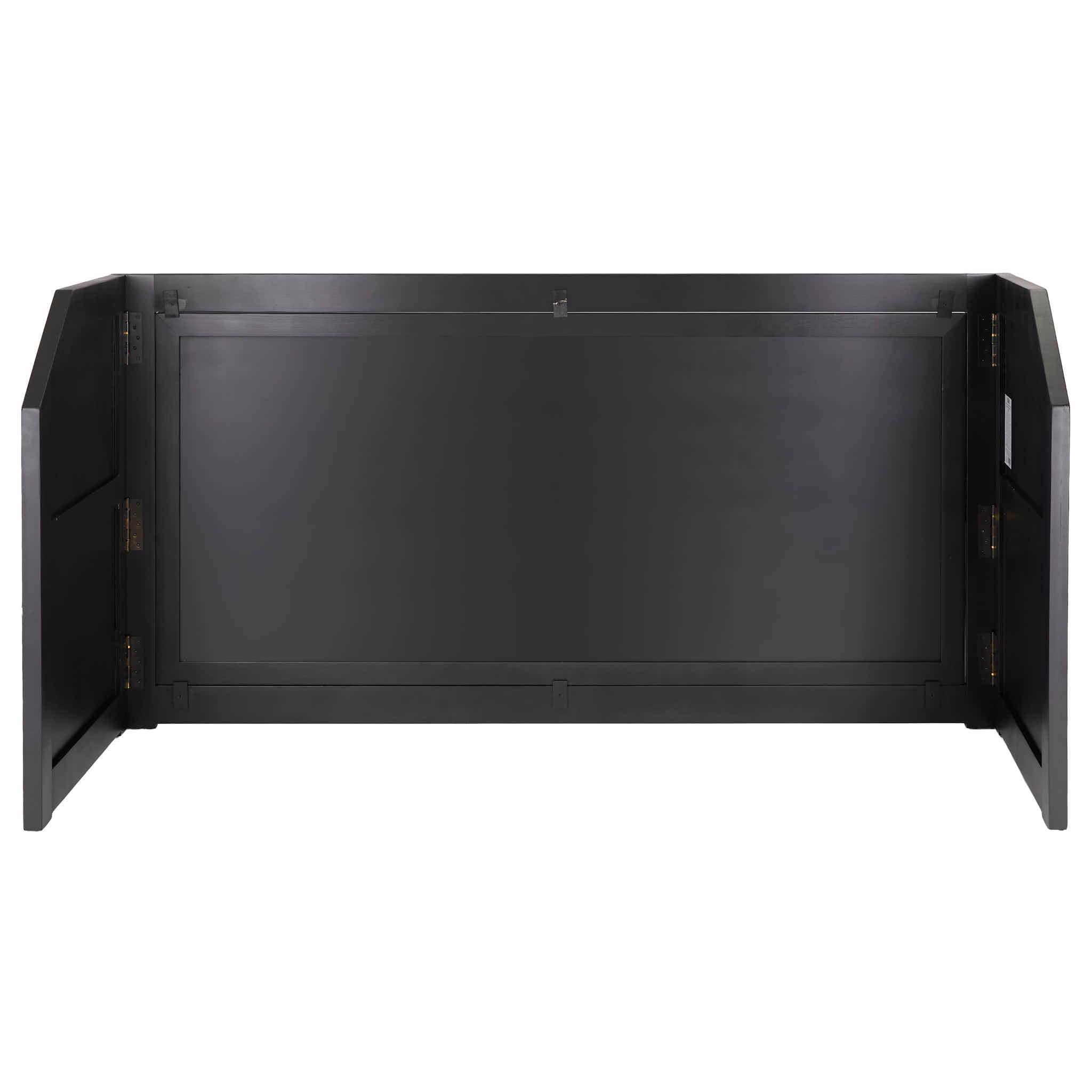 Chivari 7' Black Portable Folding Bar with Reversible Front BAR-FOLD-84KTR-BLK-AX-T