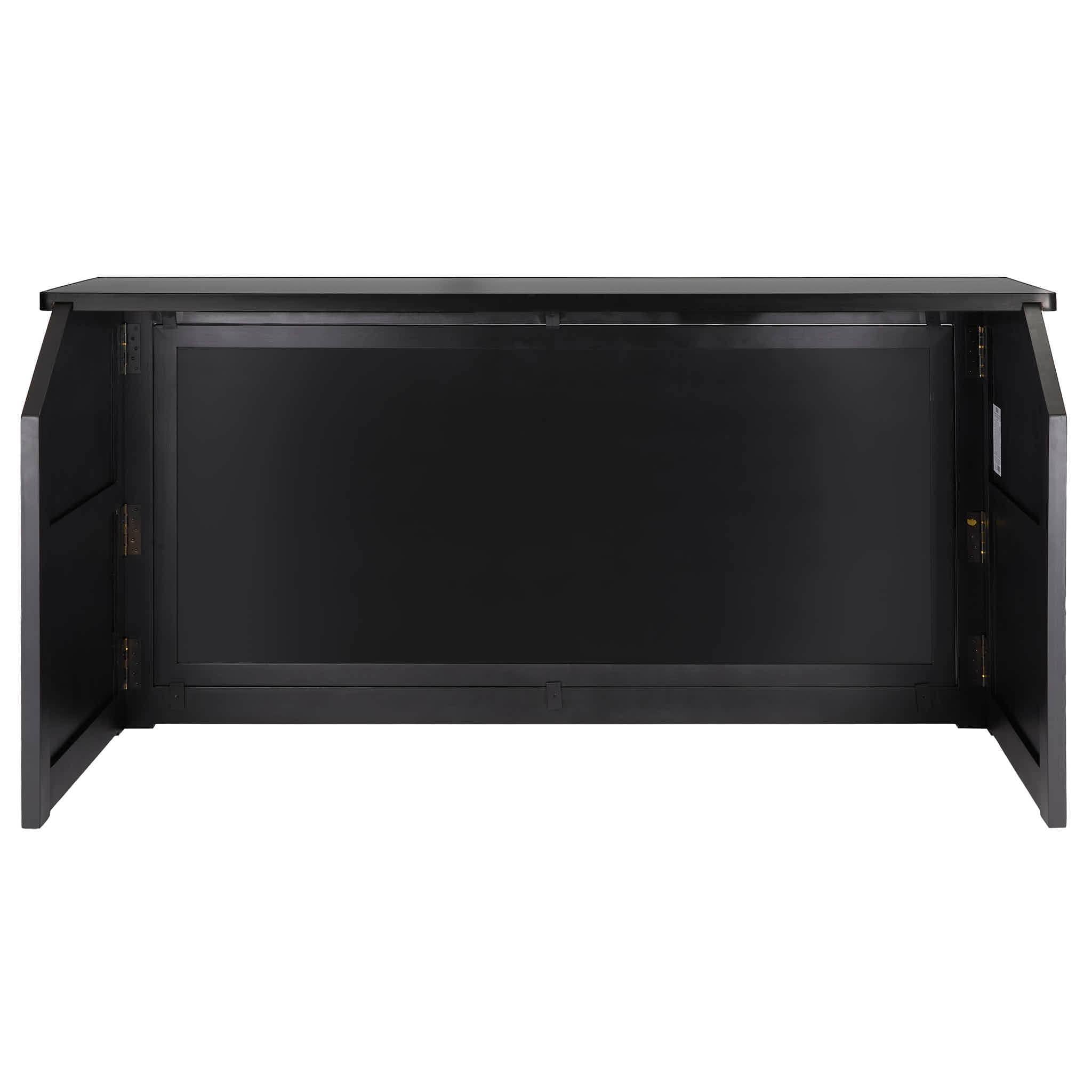 Chivari 7' Black Portable Folding Bar with Reversible Front BAR-FOLD-84KTR-BLK-AX-T