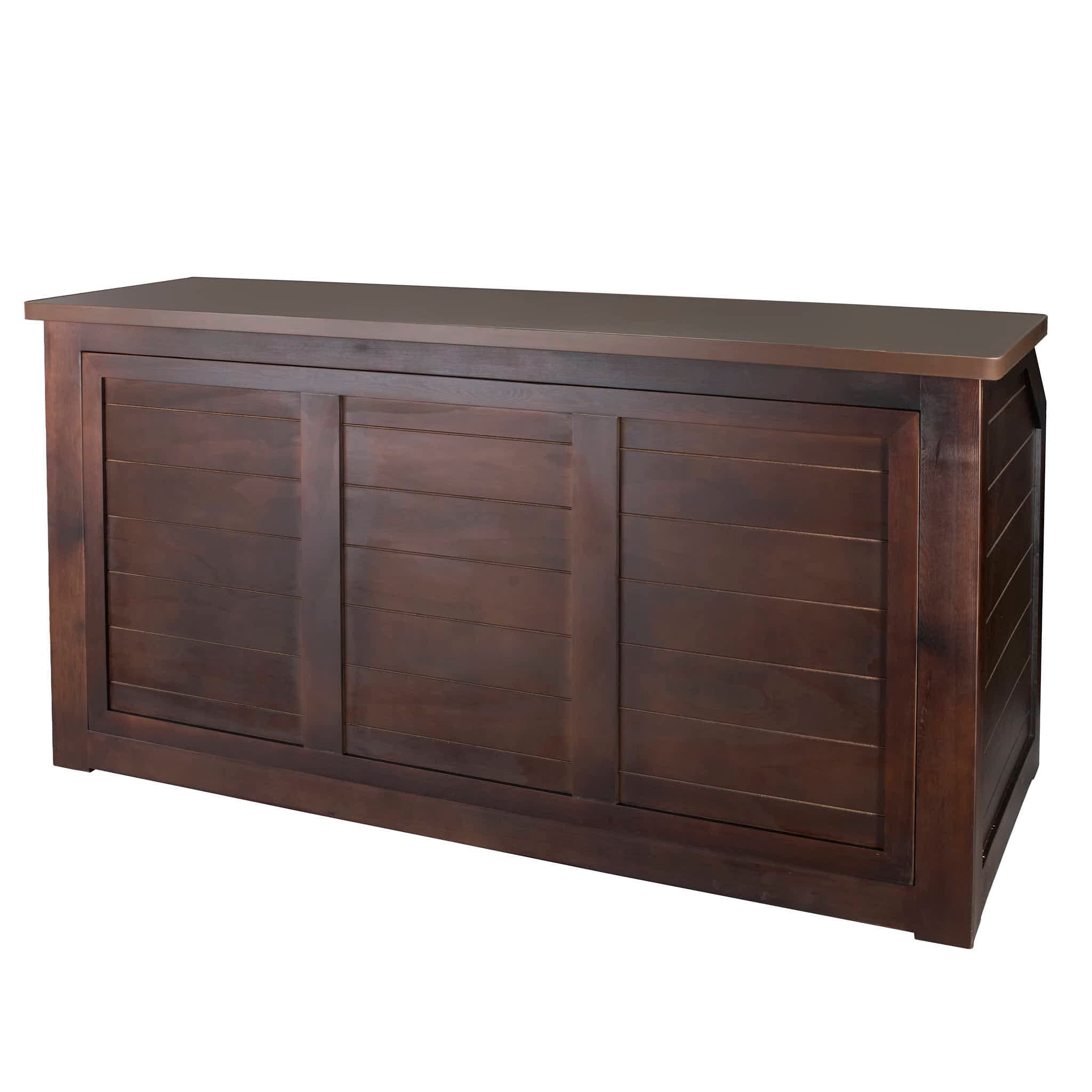 Chivari 7' Fruitwood Portable Folding Bar with Reversible Front BAR-FOLD-84KTR-FRT-AX-T