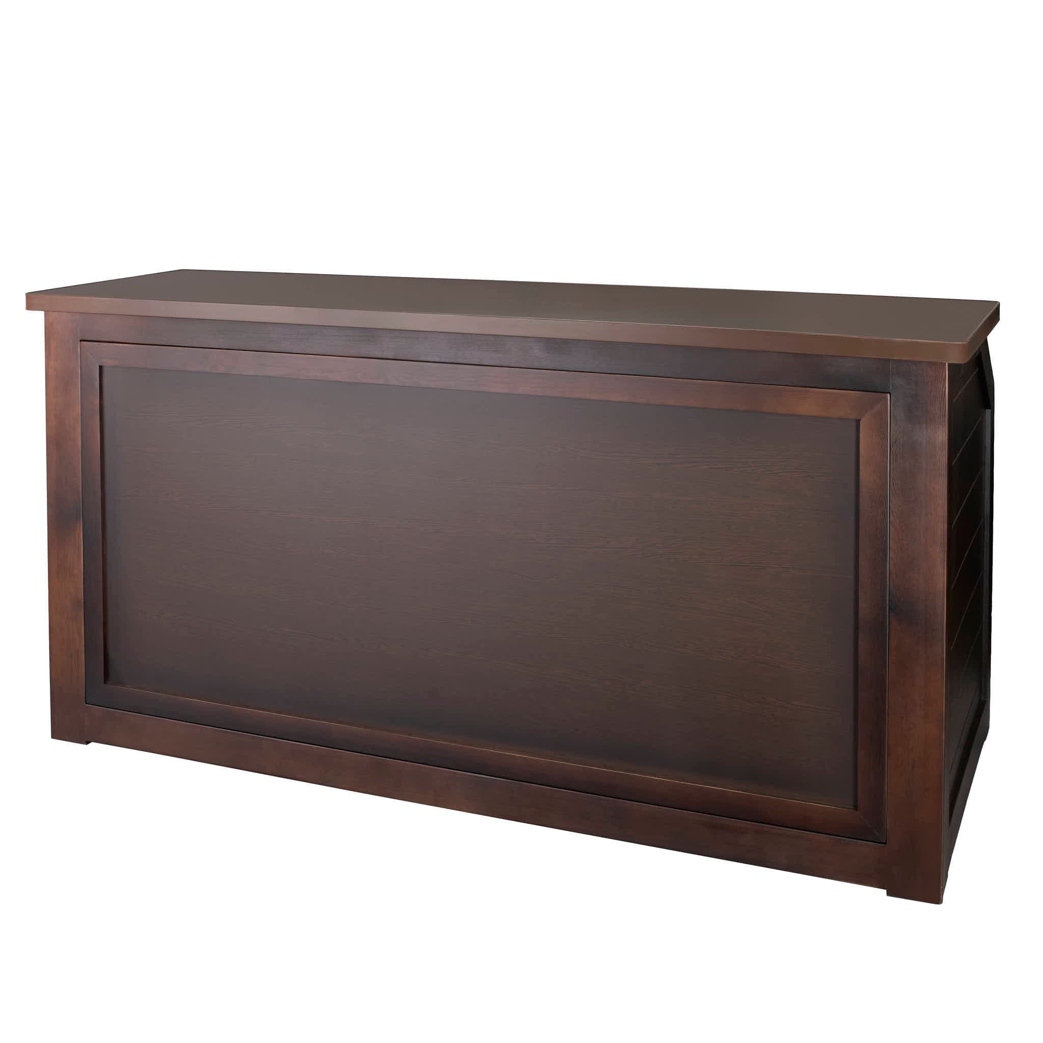 Chivari 7' Fruitwood Portable Folding Bar with Reversible Front BAR-FOLD-84KTR-FRT-AX-T