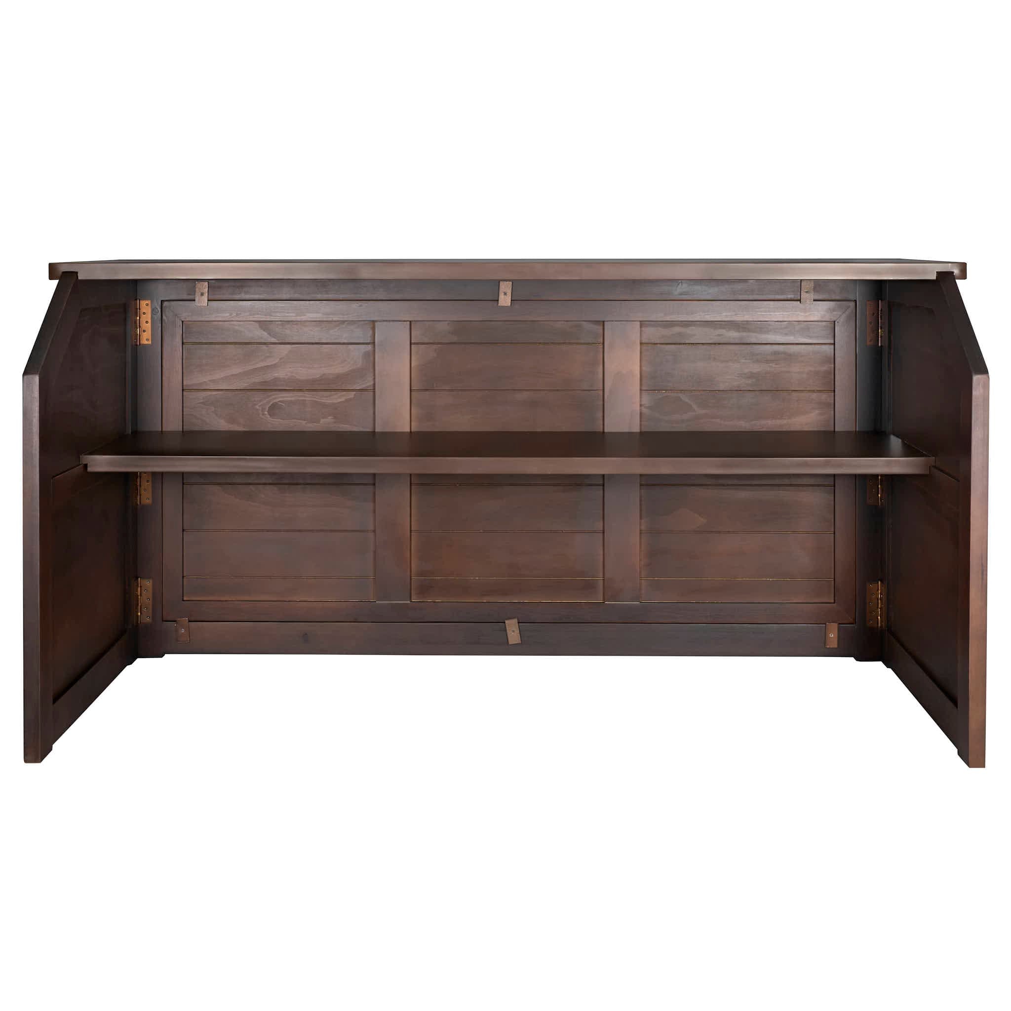 Chivari 7' Fruitwood Portable Folding Bar with Reversible Front BAR-FOLD-84KTR-FRT-AX-T