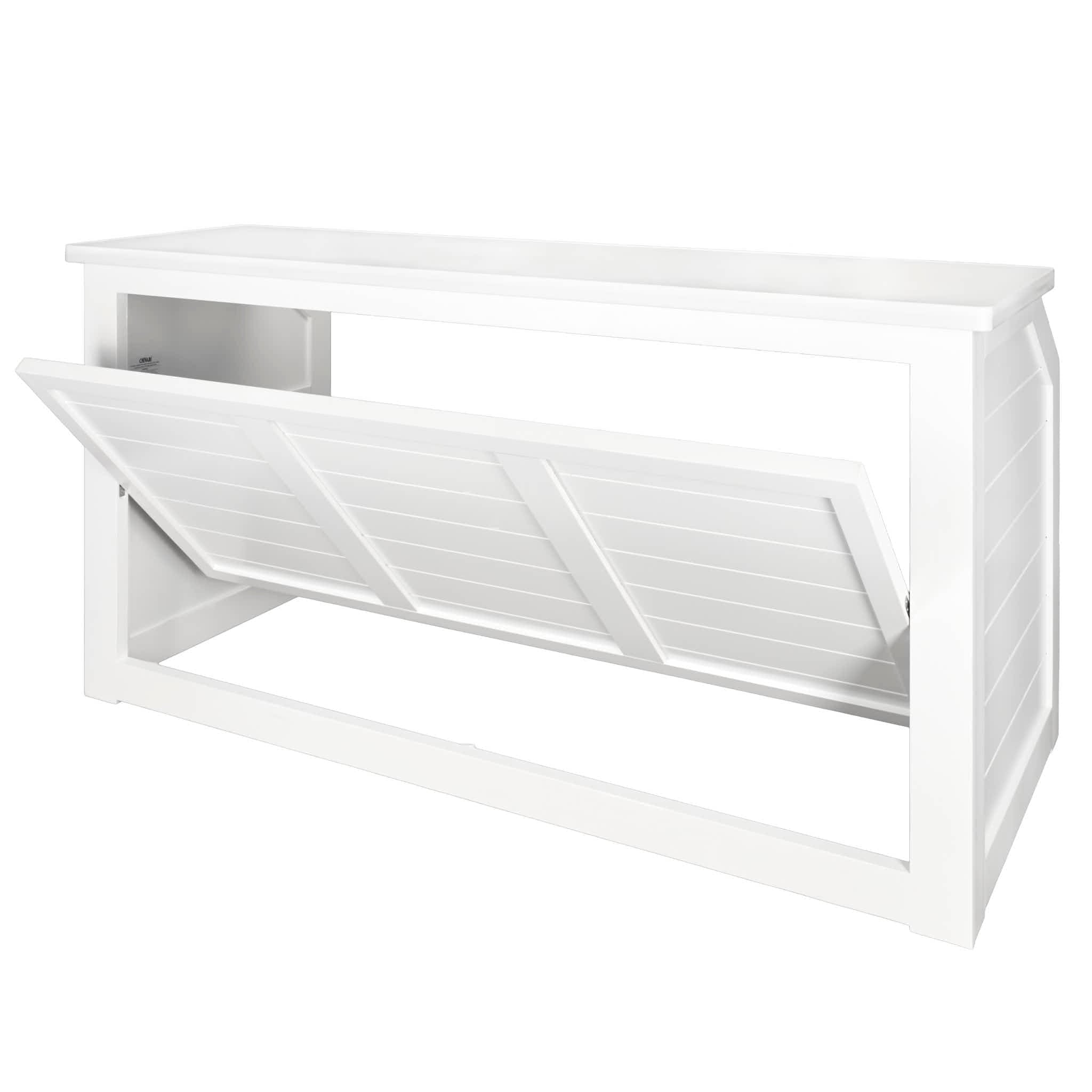 Chivari 7' White Portable Folding Bar with Reversible Front BAR-FOLD-84KTR-WHT-AX-T
