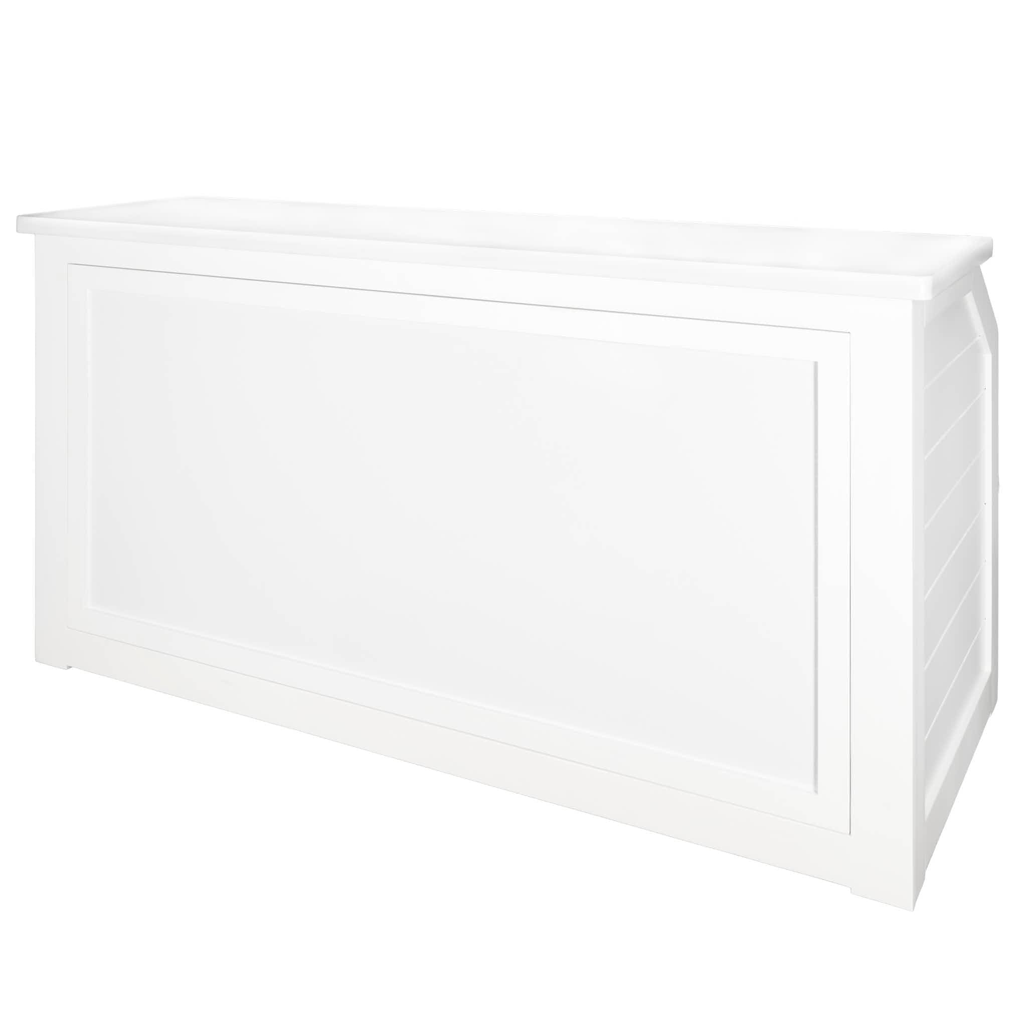 Chivari 7' White Portable Folding Bar with Reversible Front BAR-FOLD-84KTR-WHT-AX-T