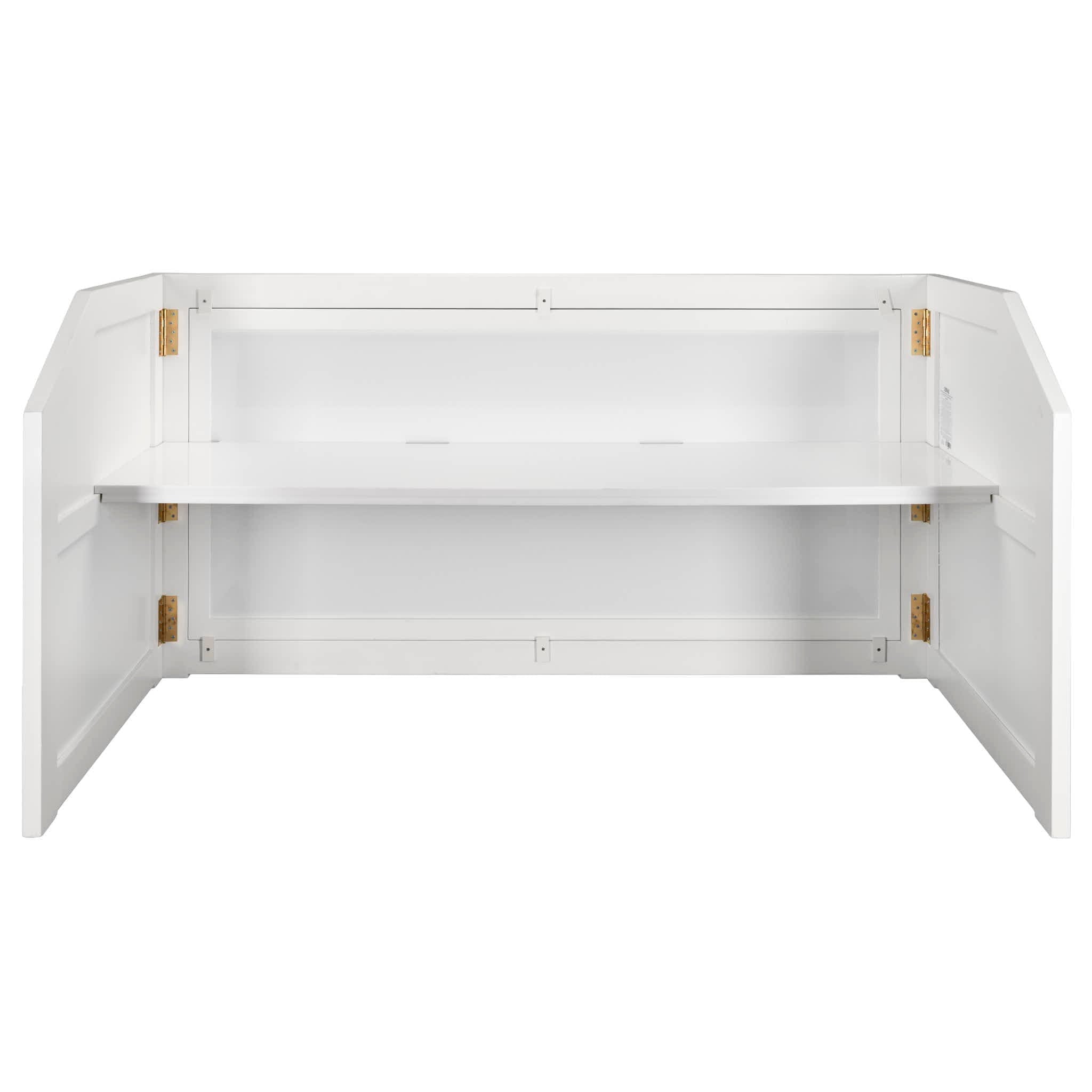 Chivari 7' White Portable Folding Bar with Reversible Front BAR-FOLD-84KTR-WHT-AX-T