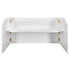 Chivari 7' White Portable Folding Bar with Reversible Front BAR-FOLD-84KTR-WHT-AX-T