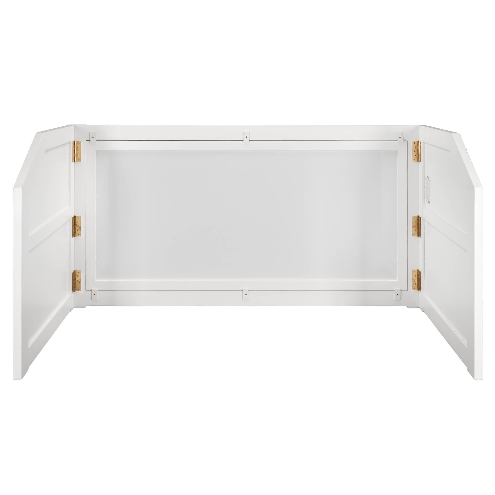Chivari 7' White Portable Folding Bar with Reversible Front BAR-FOLD-84KTR-WHT-AX-T