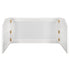 Chivari 7' White Portable Folding Bar with Reversible Front BAR-FOLD-84KTR-WHT-AX-T