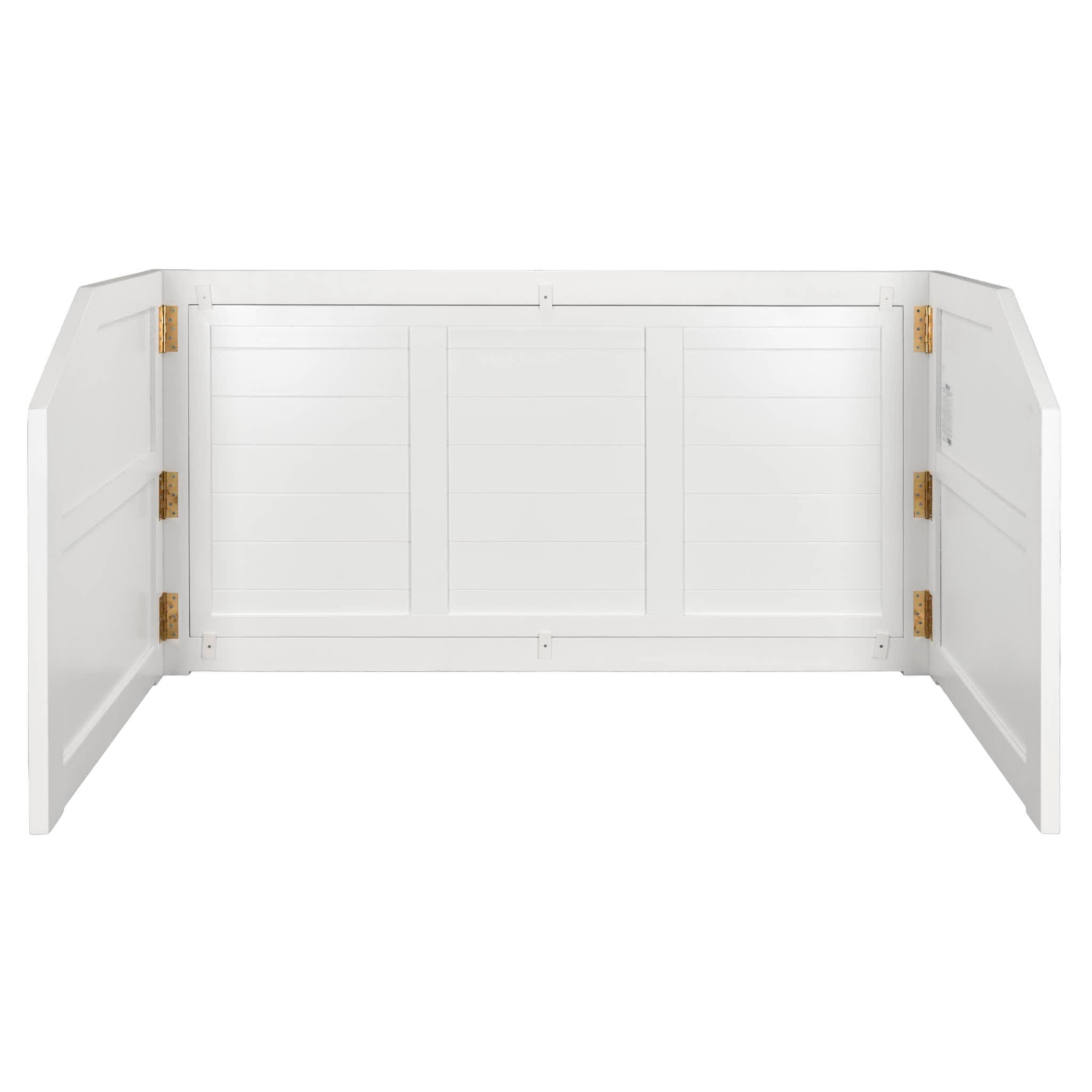 Chivari 7' White Portable Folding Bar with Reversible Front BAR-FOLD-84KTR-WHT-AX-T