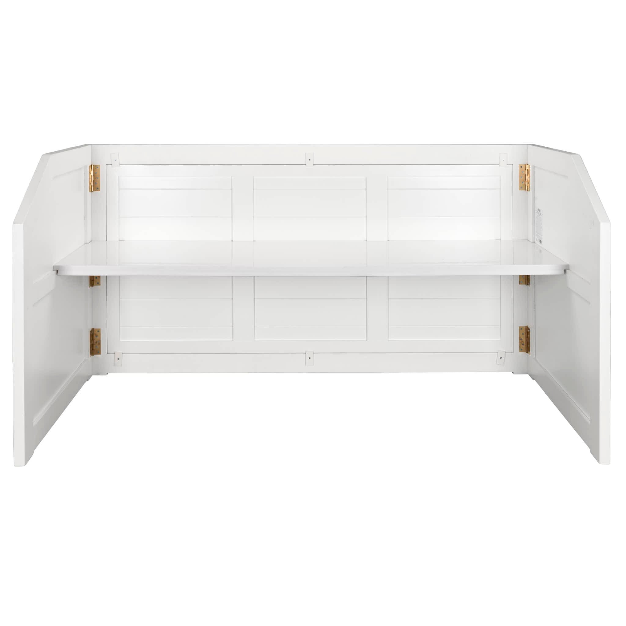 Chivari 7' White Portable Folding Bar with Reversible Front BAR-FOLD-84KTR-WHT-AX-T