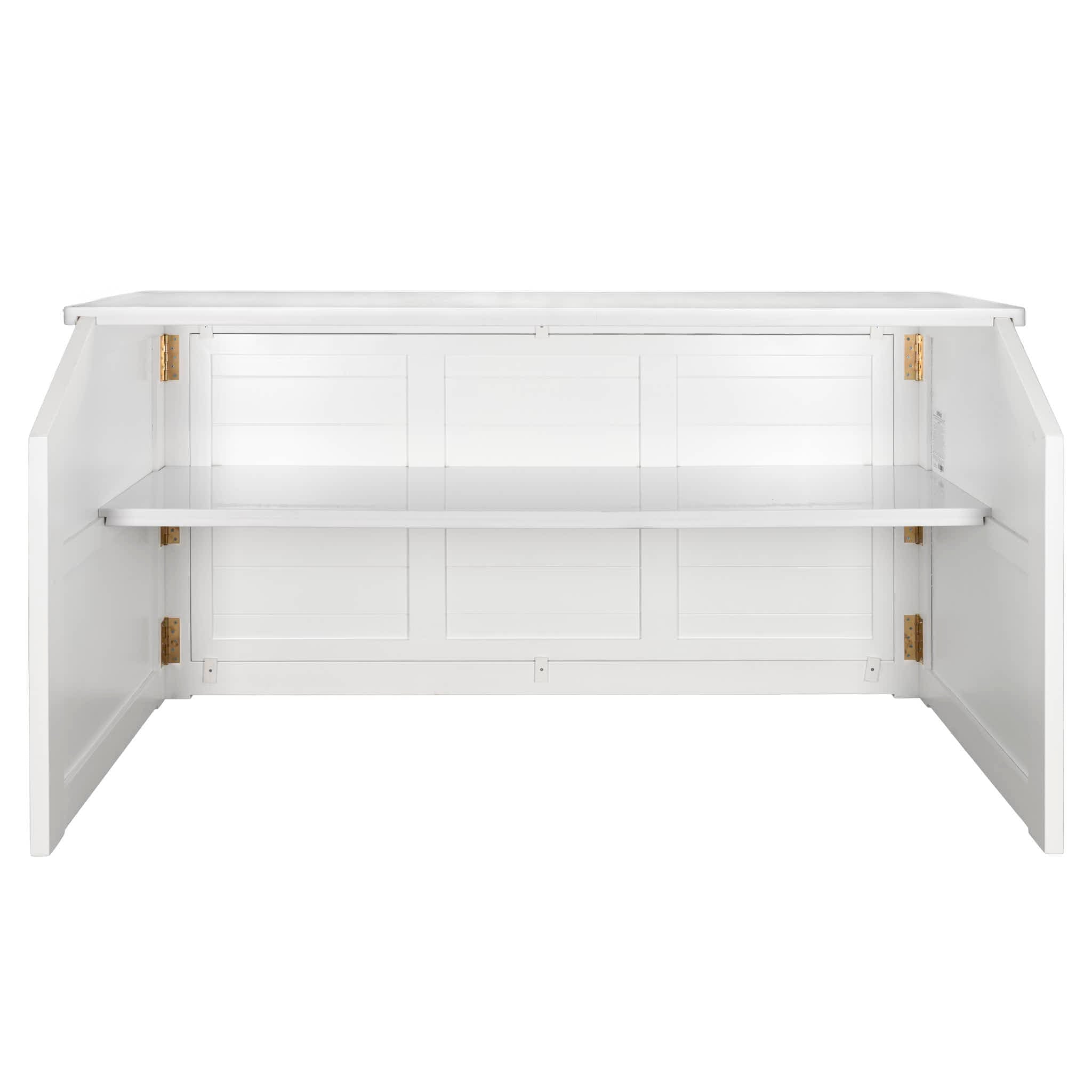Chivari 7' White Portable Folding Bar with Reversible Front BAR-FOLD-84KTR-WHT-AX-T