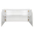 Chivari 7' White Portable Folding Bar with Reversible Front BAR-FOLD-84KTR-WHT-AX-T