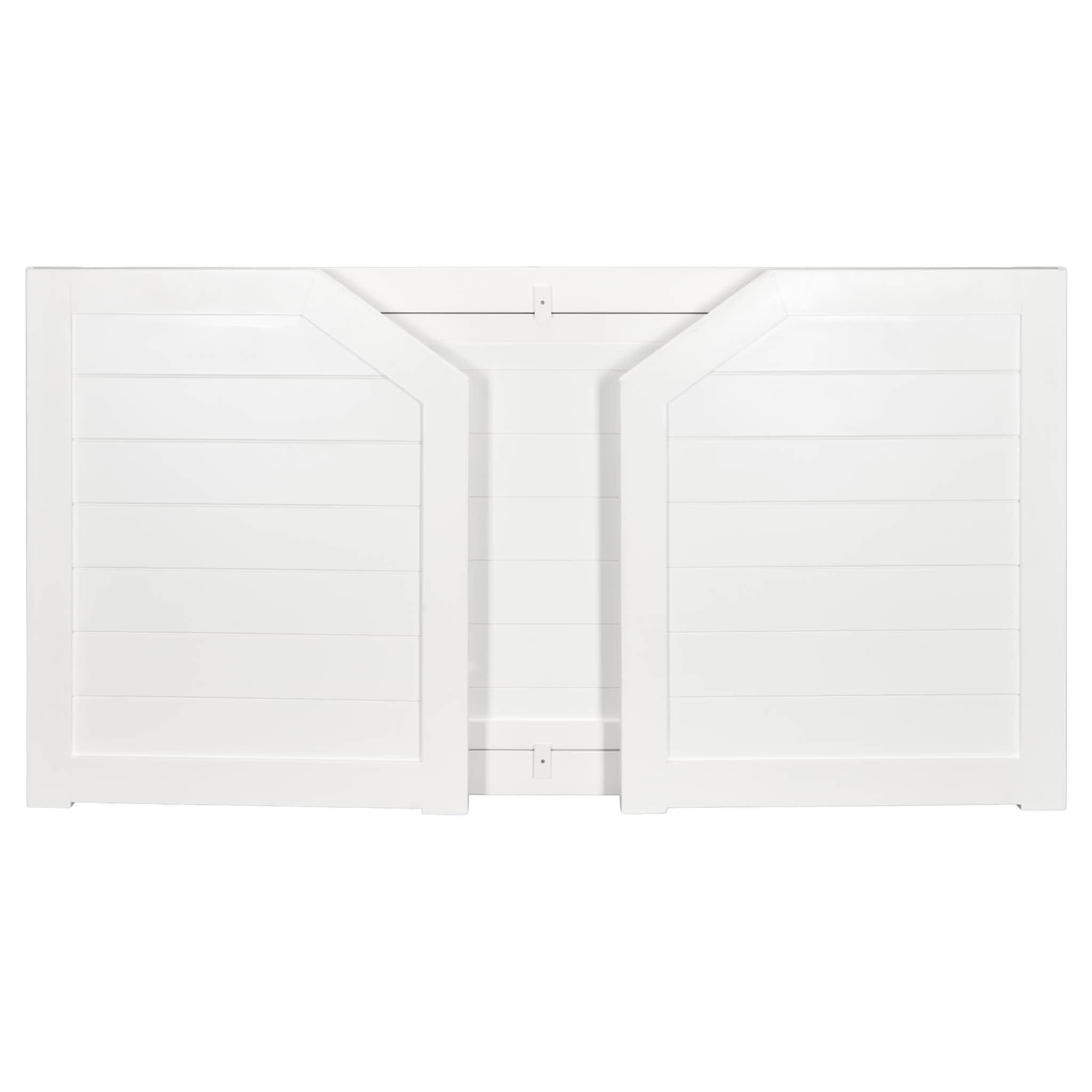 Chivari 7' White Portable Folding Bar with Reversible Front BAR-FOLD-84KTR-WHT-AX-T