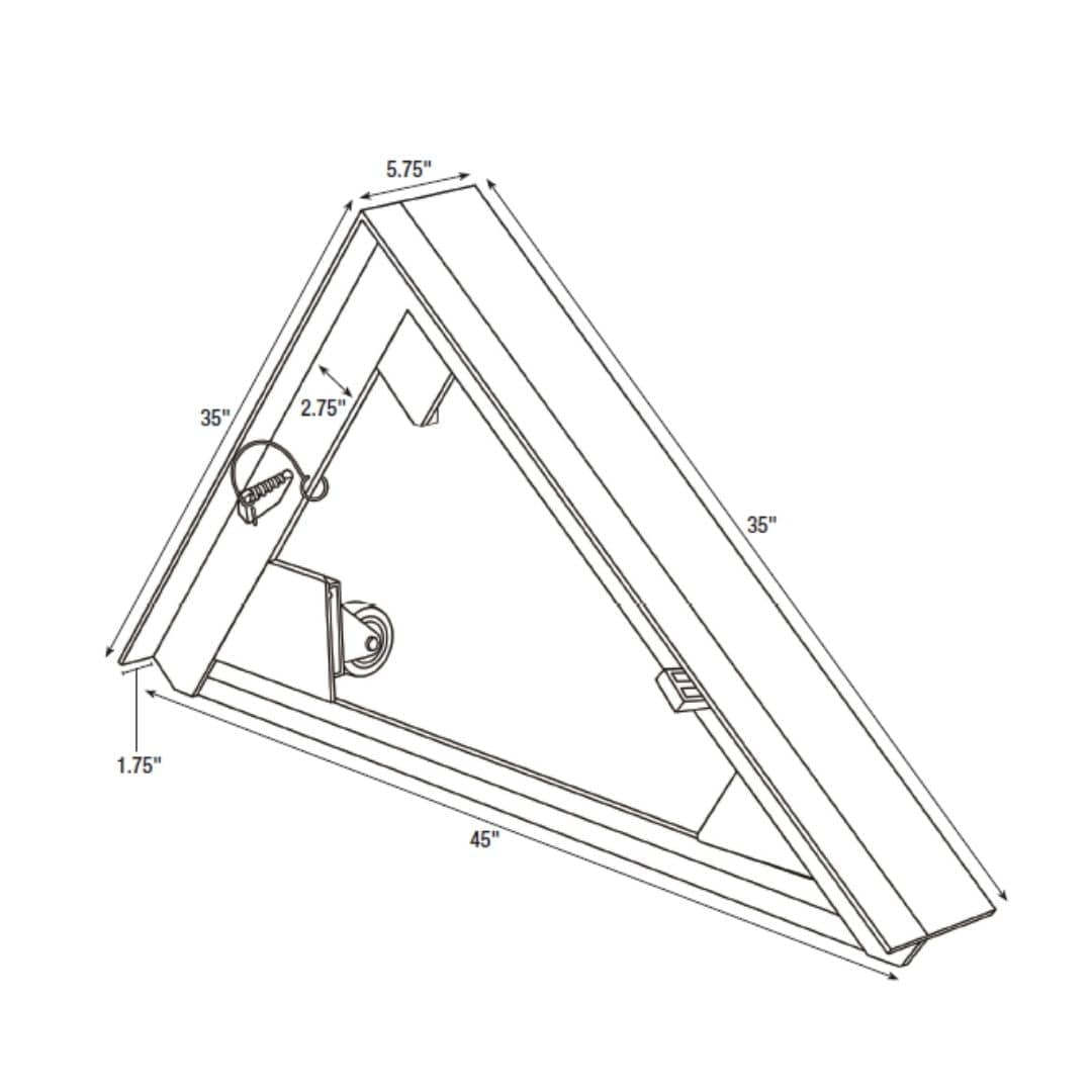 Chivari White Rectangular Bar Mover Wheel Platform for 6 Foot Folding Bars, Left and Right Sides BAR-MVR-RCT-WHT-AX
