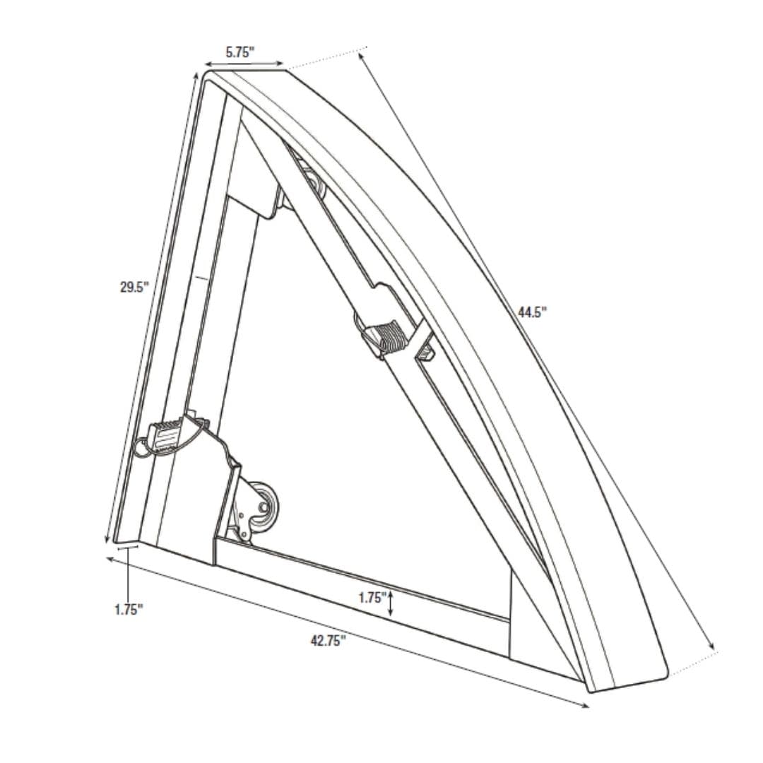 Chivari White Serpentine Bar Mover Wheel Platform for Serpentine Folding Bars, Left and Right Sides BAR-MVR-SERP-WHT-AX