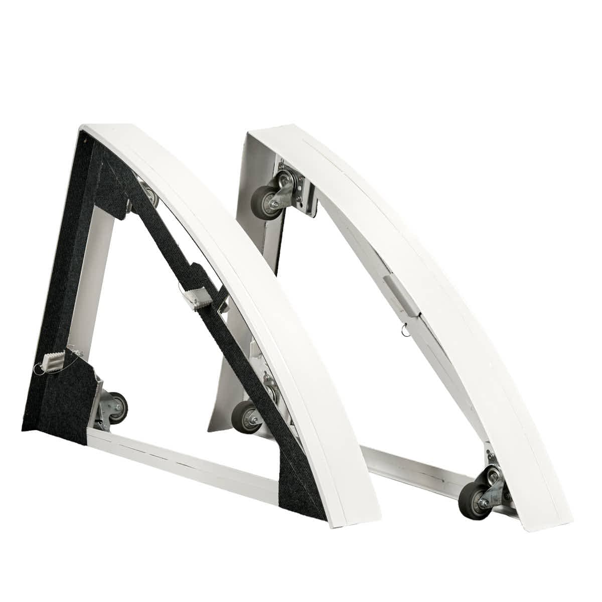 Chivari White Serpentine Bar Mover Wheel Platform for Serpentine Folding Bars, Left and Right Sides BAR-MVR-SERP-WHT-AX