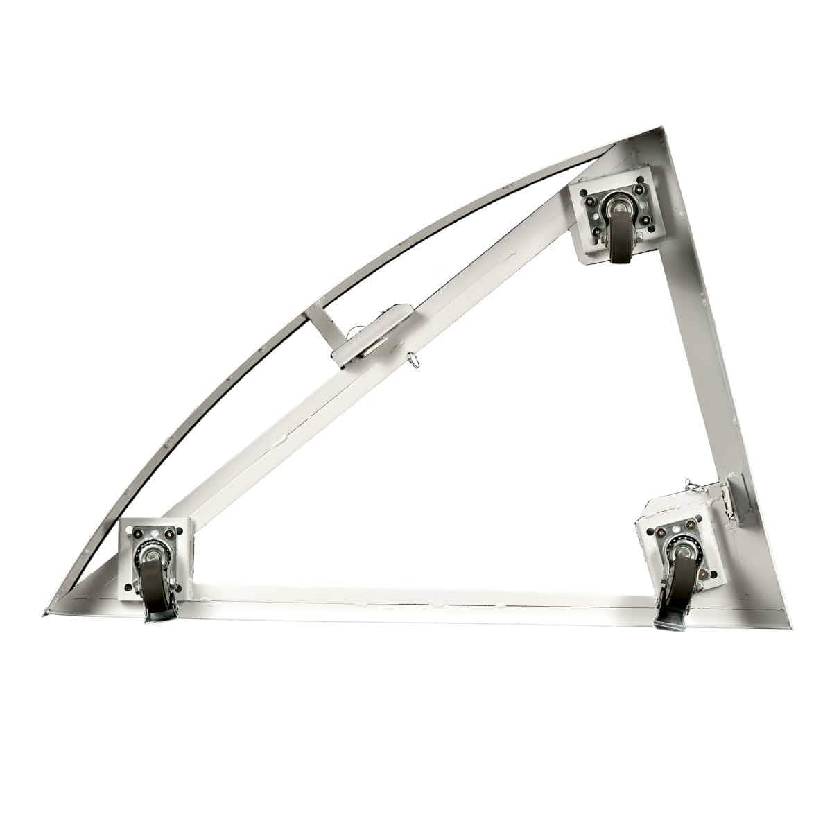 Chivari White Serpentine Bar Mover Wheel Platform for Serpentine Folding Bars, Left and Right Sides BAR-MVR-SERP-WHT-AX